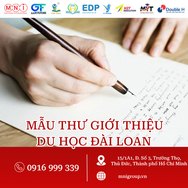 mẫu thư giới thiệu du học đài loan