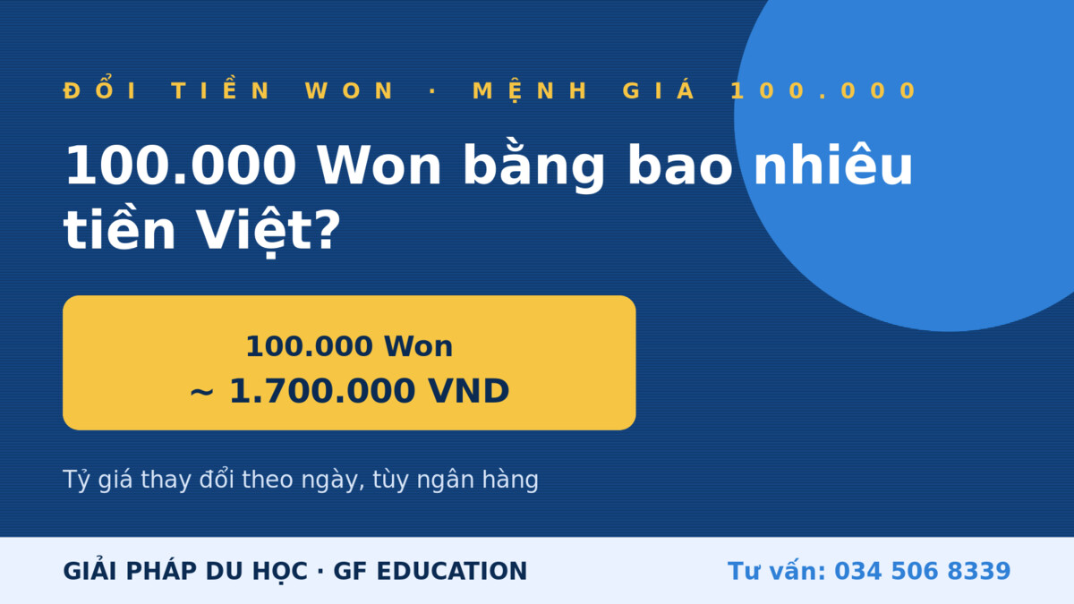 100.000 Won Hàn Quốc bằng bao nhiêu tiền Việt Nam VND