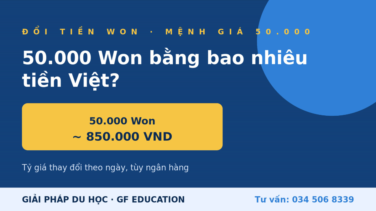 50.000 Won Hàn Quốc bằng bao nhiêu tiền Việt Nam VND